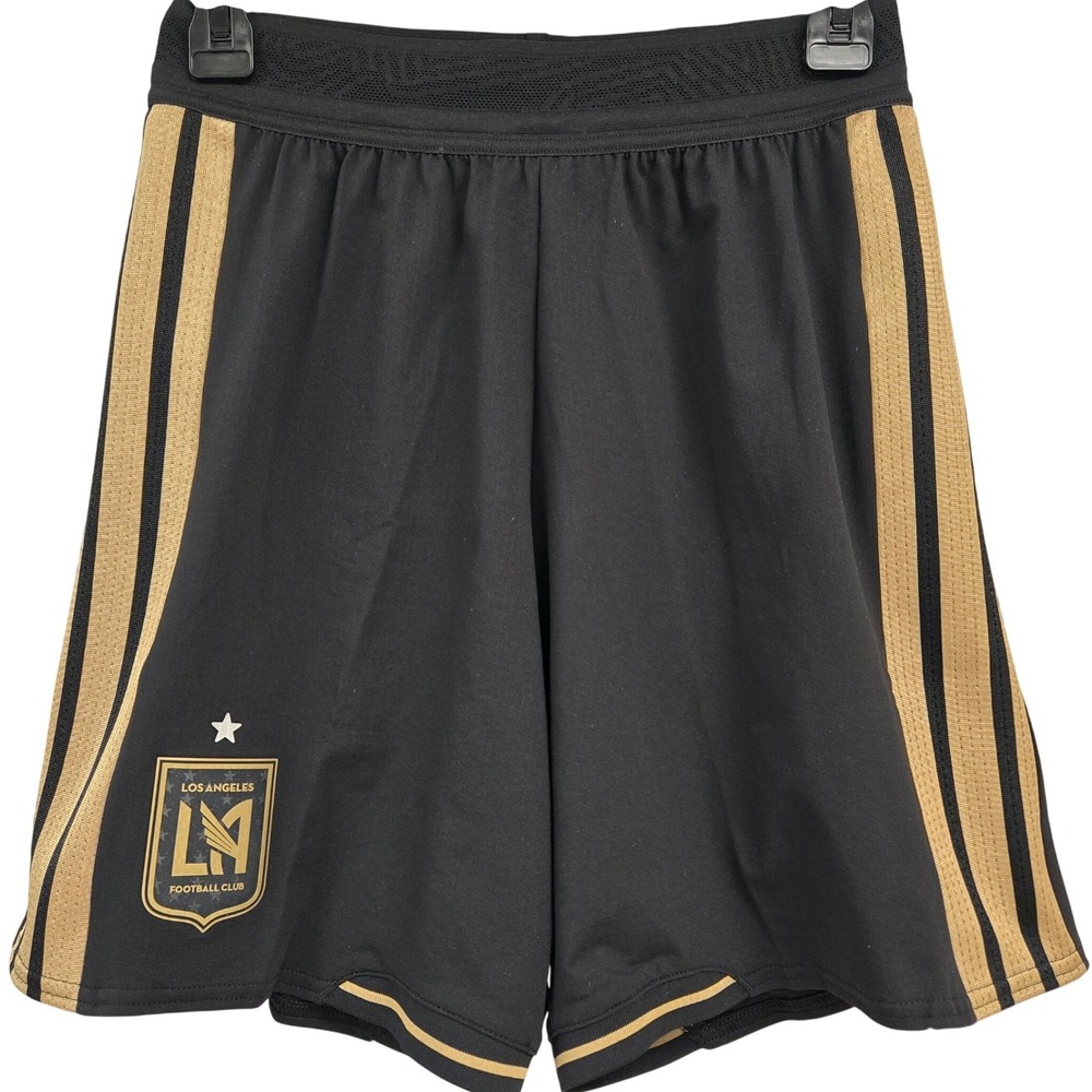 Adidas LAFC Home Authentic Soccer Shorts Mens Small Black Gold MLS JL6809 NEW